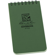 Rite in the Rain All-Weather 3 In. W x 5 In. H 50-Sheet Top-Spiral Bound Notebook  Green