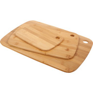 Core Bamboo Classic Small/Medium/Large Natural Cutting Board (3-Pack)