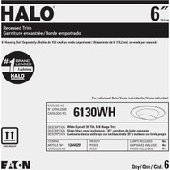Halo 6 In. White Self-Flanged Eyeball Recessed Light Trim