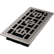 Imperial Tokyo 4 In. x 10 In. Brushed Nickel Steel Floor Register