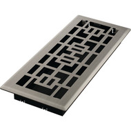 Imperial Tokyo 4 In. x 12 In. Brushed Nickel Steel Floor Register