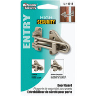 Defender Security Satin Nickel Swing Bar Door Guard with Lock