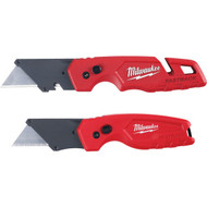 Milwaukee FASTBACK Folding Utility Knife w/Storage and Compact Folding Utility Knife (2-Pack)