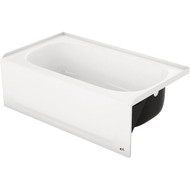 Bootz Honolulu 46-1/2 In. L x 27 In. W Porcelain Enamel Alcove Right Drain Bathtub in White