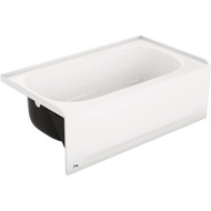 Bootz Honolulu 46-1/2 In. L x 27 In. W Porcelain Enamel Alcove Left Drain Bathtub in White