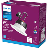 Philips 4 In. Retrofit White LED Recessed Light Kit  Daylight