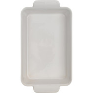 Goodcook 2.3 Qt. Rectangle White Stoneware Baking Dish with Handles