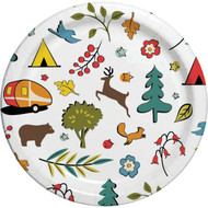 Camp Casual 8.5 In. Eco-Friendly Into the Woods Design Paper Plates (24 Count)