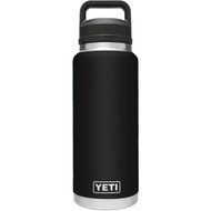 Yeti Rambler 36 Oz. Black Stainless Steel Insulated Vacuum Bottle with Chug Cap