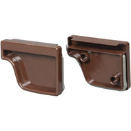 Amerimax 5 In. Traditional K-Style Brown Vinyl Gutter End Cap  Pair