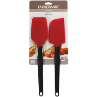 Farberware Classic Red Spoon/Scraper Spatula Set (2-Piece)