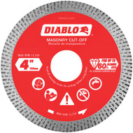 Diablo 4 In. Diamond Continuous Rim Dry/Wet Cut Diamond Blade