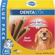 Pedigree Dentastix Large Dog Beef Flavor Dental Dog Treat (40-Pack)