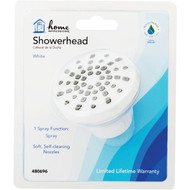 Home Impressions 1-Spray 1.8 GPM Fixed Shower Head  White