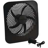 Treva 10 In. 2-Speed Gray Electric or Battery Operated Table Fan