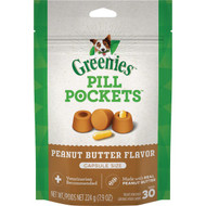 Greenies Capsule Pill Pockets Peanut Butter Flavor Chewy Dog Treat (30-Pack)