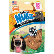 Nylabone Natural Nubz Bully Stick Grain Free Dog Treat Chew (16-Pack)