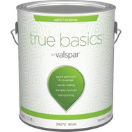 True Basics by Valspar Satin Exterior House Paint  1 Gal.  White