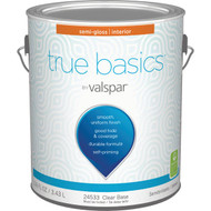 True Basics by Valspar Semi-Gloss Interior Wall Paint  1 Gal.  Clear Base