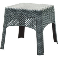 Adams Gray 18.5 In. Square Woven Poly Side Table