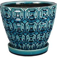 Southern Patio Mayer 8 In. Ceramic Clayworks Seafoam Planter