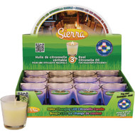 Sierra 4.2 Oz. 1-Wick LED Color Changing Citronella Candle