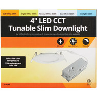 4 In. New Construction IC Rated White CCT Tunable Slim LED Downlight  650 Lm.
