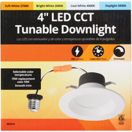 4 In. Retrofit IC Rated White LED CCT Tunable Downlight with Smooth Trim  650 Lm.