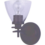 Home Impressions 1-Bulb Oil Rubbed Bronze Vanity Bath Light Fixture  Seeded Glass