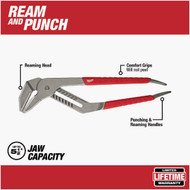 Milwaukee 20 In. Comfort Grip Straight-Jaw Groove Joint Pliers