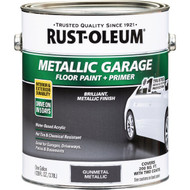 Rust-Oleum Metallic Garage Floor Paint + Primer  1 Gal.  Gunmetal Gray