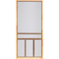 Screen Tight Creekside 30 In. W x 80 In. H x 1 In. Thick Natural Fingerjoint Wood T-Bar Screen Door