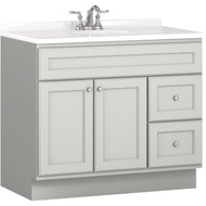 Bertch Northbrook 36 In. W x 34-1/2 In. H x 21 In. D Lighthouse Vanity Base without Top  2 Door/2 Drawer