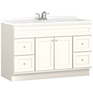 Bertch Northbrook 48 In. W x 34-1/2 In. H x 21 In. D White Vanity Base without Top  2 Door/4 Drawer