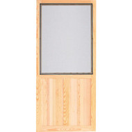 Screen Tight Pioneer 32 In. W x 80 In. H x 1 In. Thick Natural Wood Screen Door
