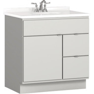 Bertch Riverside 30 In. W x 34-1/2 In. H x 21 In. D Lighthouse Vanity Base without Top  2 Door/2 Drawer