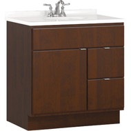 Bertch Riverside 30 In. W x 34-1/2 In. H x 21 In. D Brindle Vanity Base without Top  2 Door/2 Drawer