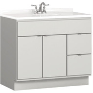 Bertch Riverside 36 In. W x 34-1/2 In. H x 21 In. D Lighthouse Vanity Base without Top  2 Door/2 Drawer