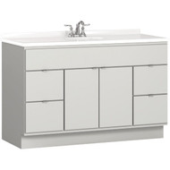 Bertch Riverside 48 In. W x 34-1/2 In. H x 21 In. D Lighthouse Vanity Base without Top  2 Door/4 Drawer