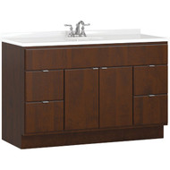 Bertch Riverside 48 In. W x 34-1/2 In. H x 21 In. D Brindle Vanity Base without Top 2 Door/4 Drawer