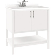 Bertch Essence 30 In. W x 34-1/2 In. H x 21 In. D White Furniture Style Vanity Base without Top  2 Door