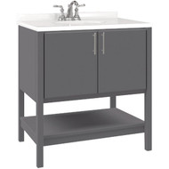 Bertch Essence 30 In. W x 34-1/2 In. H x 21 In. D Graphite Furniture Style Vanity Base without Top  2 Door