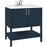 Bertch Essence 30 In. W x 34-1/2 In. H x 21 In. D Cobalt Furniture Style Vanity Base without Top  2 Door