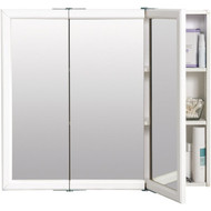Zenith Zenna Home White 30 In. W x 28 In. H x 6 In. D Tri-View Surface Mount Medicine Cabinet