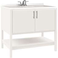 Bertch Essence 36 In. W x 34-1/2 In. H x 21 In. D White Furniture Style Vanity Base without Top  2 Door