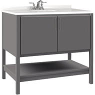 Bertch Essence 36 In. W x 34-1/2 In. H x 21 In. D Graphite Furniture Style Vanity Base without Top  2 Door