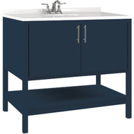 Bertch Essence 36 In. W x 34-1/2 In. H x 21 In. D Cobalt Furniture Style Vanity Base without Top  2 Door