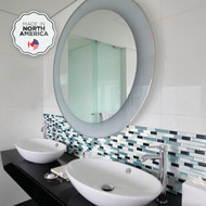 Smart Tiles Approx. 10 In. x 10 In. Glass-Like Vinyl Backsplash Peel & Stick  Muretto Brina Mosaic (4-Pack)