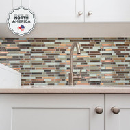 Smart Tiles Approx. 10 In. x 10 In. Glass-Like Vinyl Backsplash Peel & Stick  Bellagio Nola Mosaic (4-Pack)