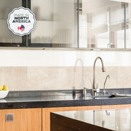 Smart Tiles Approx. 11 In. x 22 In. Glass-Like Vinyl Backsplash Peel & Stick  Blok Beige XL Mosaic (2-Pack)